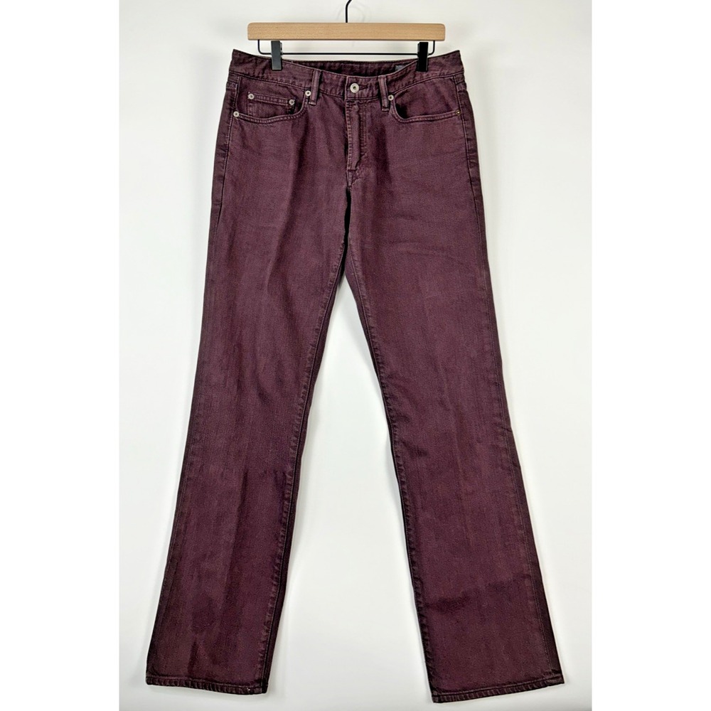 Bonobos Mens Jeans Size 34 X 34 Straight Leg Travel Maroon Mahogony‎ Preppy
